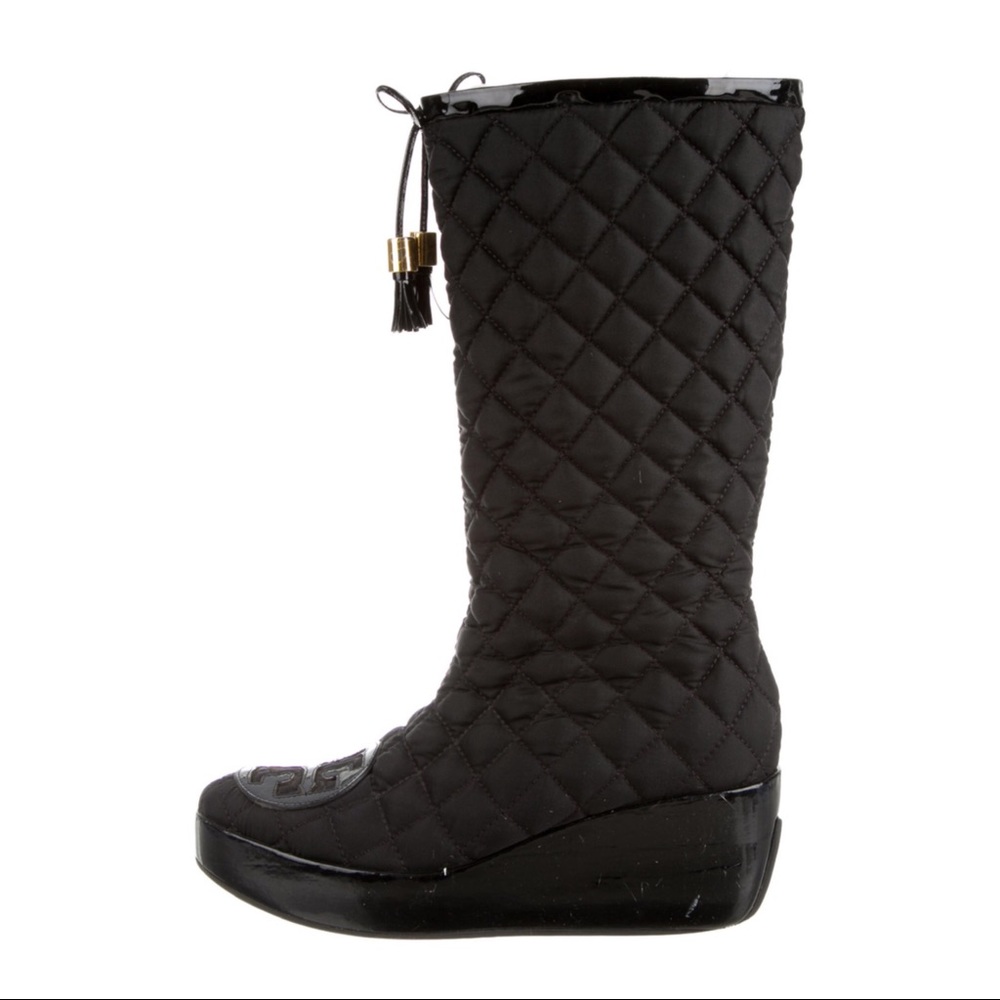 Tory Burch Gigi 2 Platform Wedge Winter Rain Boots